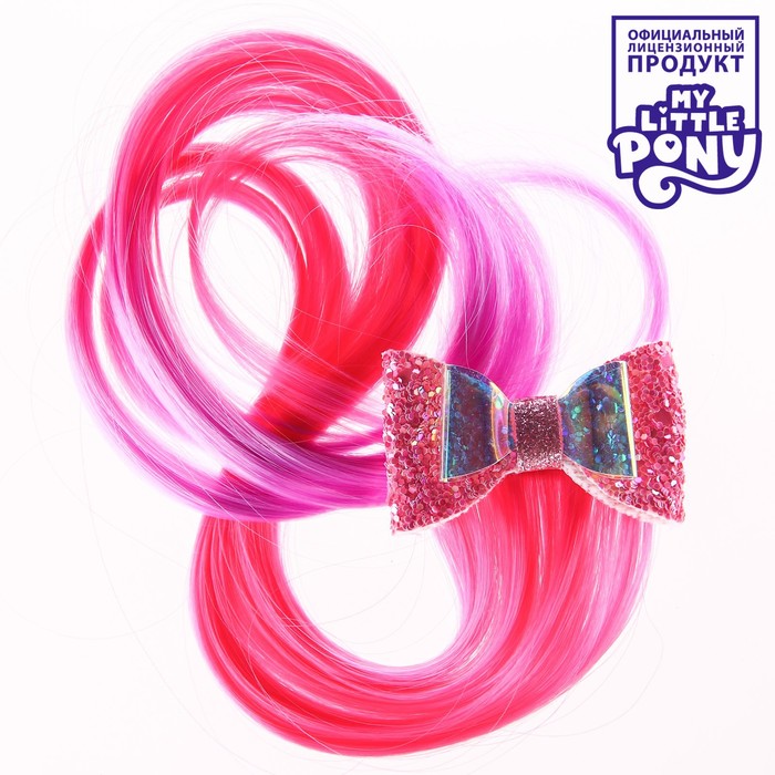 

Прядь для волос "Бант. Пинки Пай", My Little Pony, розовая, 40 см, Розовый