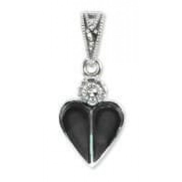 

Кулон из серебра с марказитом/ониксом Марказит HP1160, HP1160_марказит, оникс