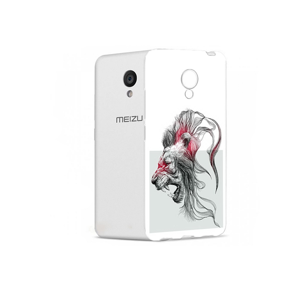 

Чехол MyPads Tocco для Meizu M5 разъяренный лев (PT62224.82.576), Прозрачный, Tocco