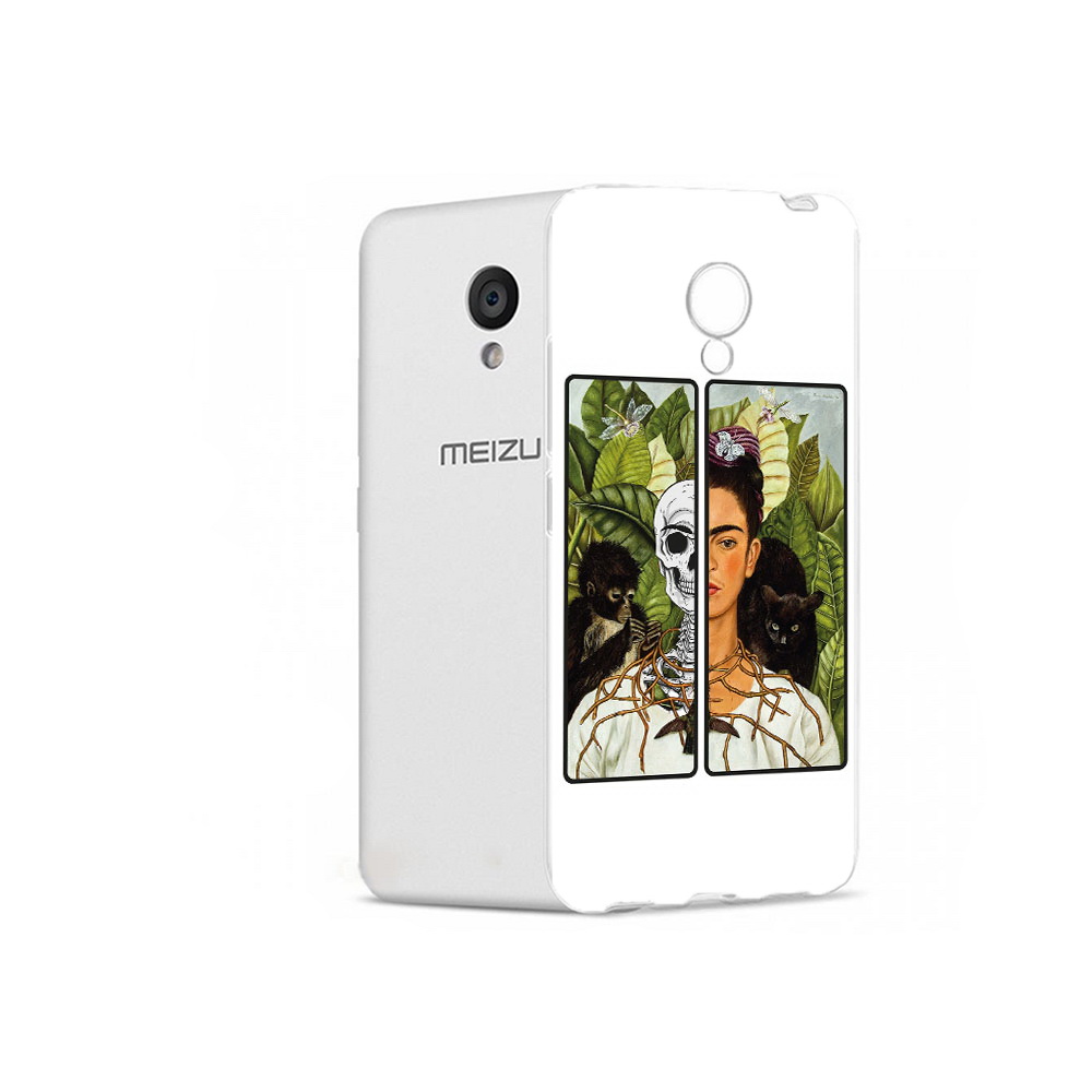 

Чехол MyPads Tocco для Meizu M5 сдвоенная картинка девушка скелет (PT62224.82.595), Прозрачный, Tocco