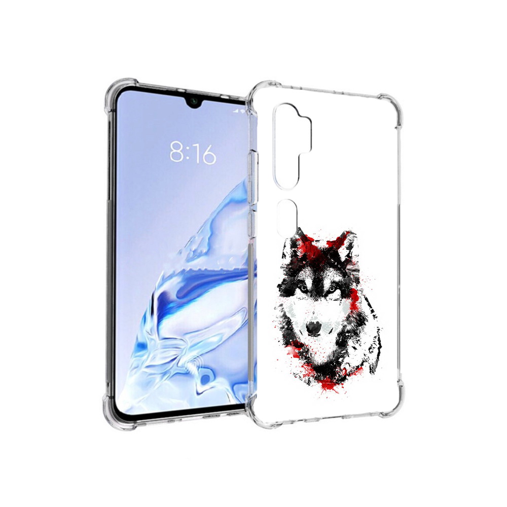 

Чехол MyPads Tocco для Xiaomi Mi Note 10 Pro кровавый волк (PT140314.290.416), Прозрачный, Tocco