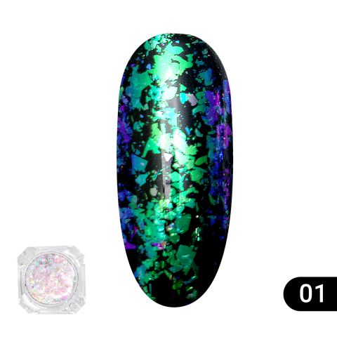 

Втирка для ногтей Global Fashion, Transparent est chameleon 01