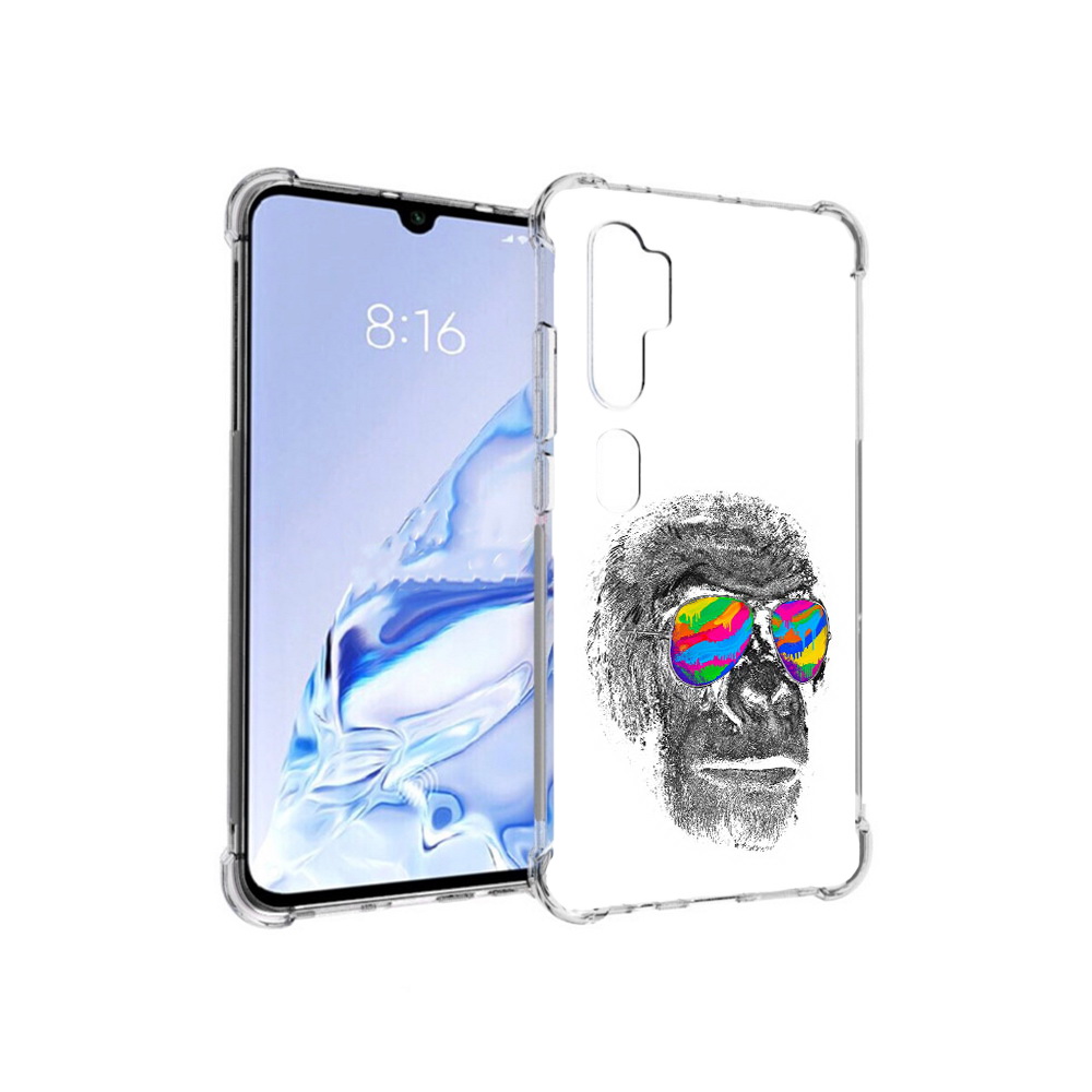 

Чехол MyPads Tocco для Xiaomi Mi Note 10 Pro крутая обезьяна в очках (PT140314.290.422), Прозрачный, Tocco