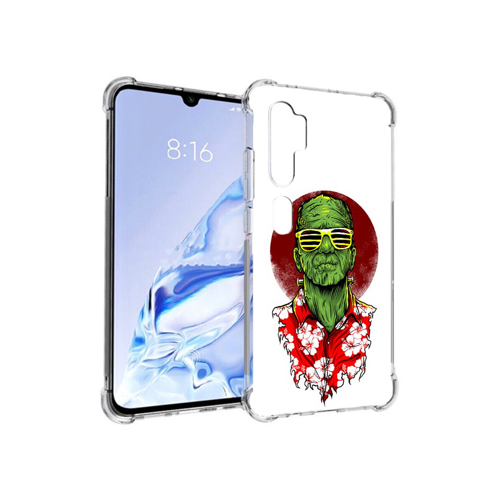 

Чехол MyPads Tocco для Xiaomi Mi Note 10 Pro крутой зеленый мужчина в очках, Прозрачный, Tocco