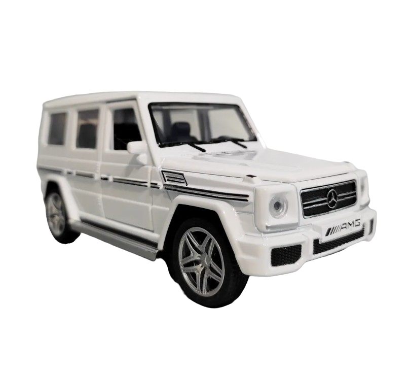 фото Машинка panawealth mercedes-benz g-класс гелендваген гелик металлическая белая 1:32, 2057