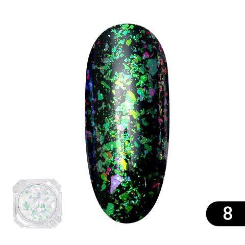 

Втирка для ногтей Global Fashion, Transparent est chameleon 08