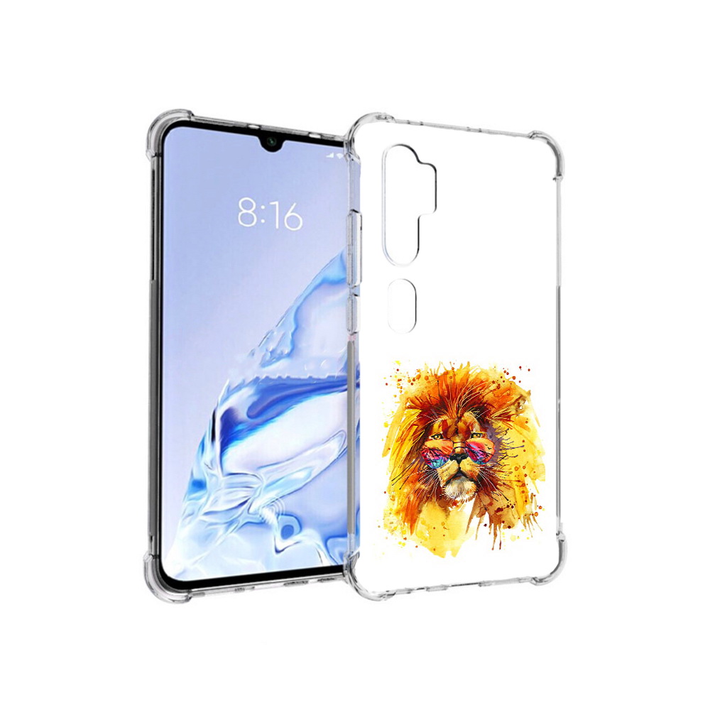 

Чехол MyPads Tocco для Xiaomi Mi Note 10 Pro лев в очках (PT140314.290.436), Прозрачный, Tocco