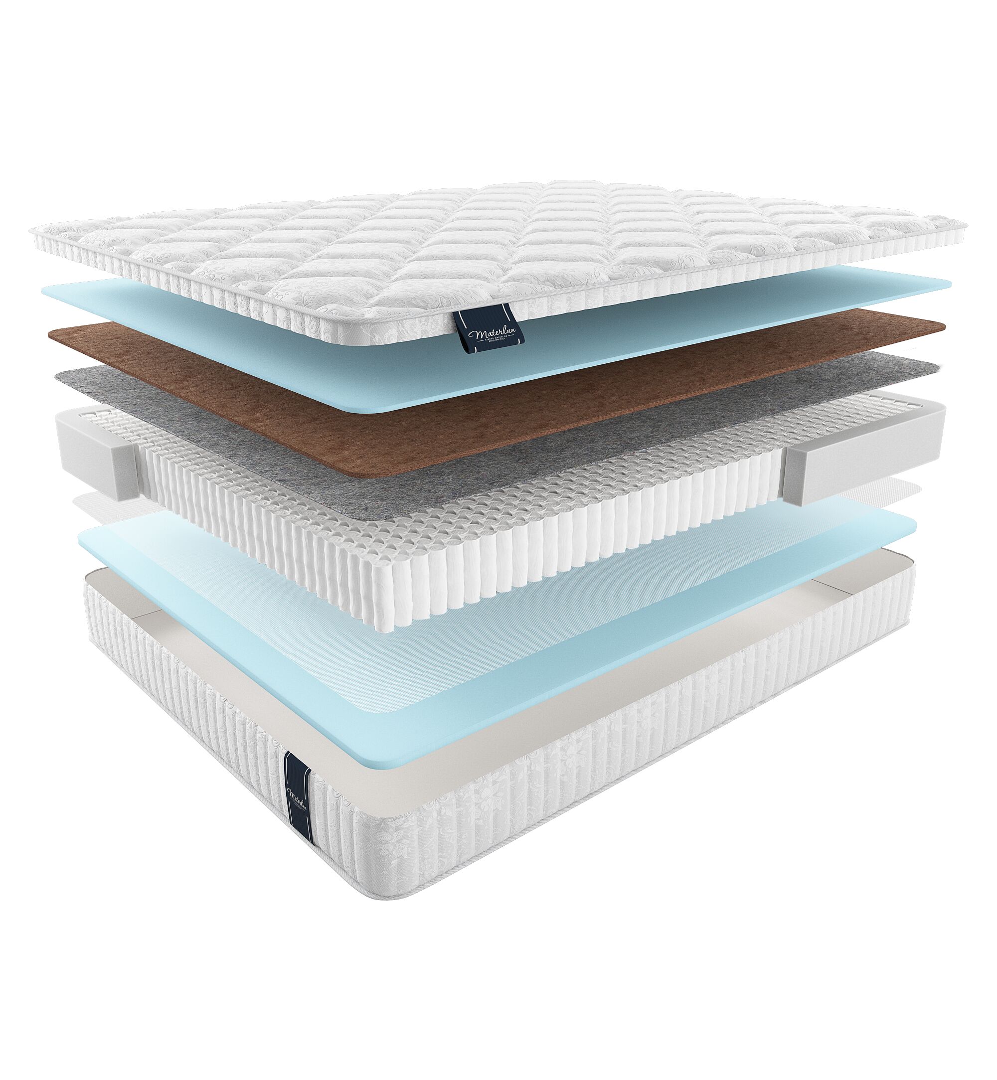 

Матрас Materlux Light Tasmania Multi 155х210, Бежевый;белый;серый;серебристый, Tasmania Multi