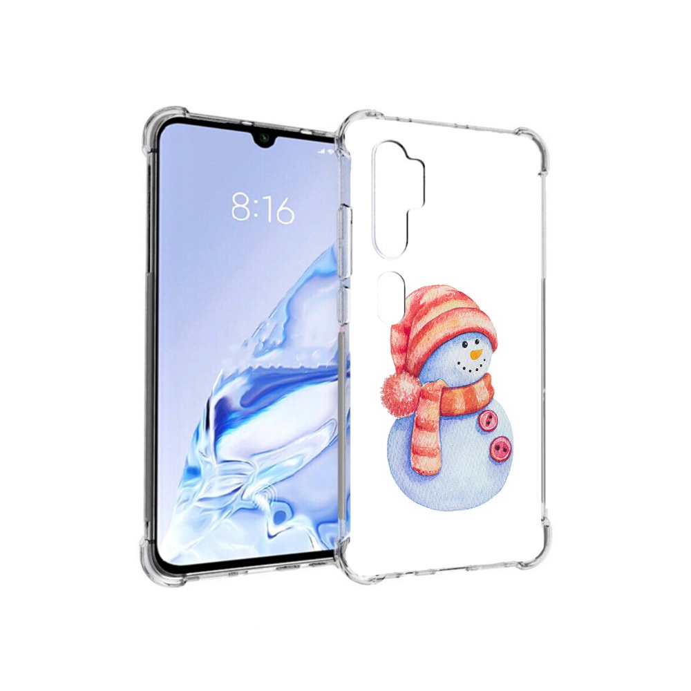 

Чехол MyPads Tocco для Xiaomi Mi Note 10 Pro Веселый снеговик (PT140314.290.44), Прозрачный, Tocco
