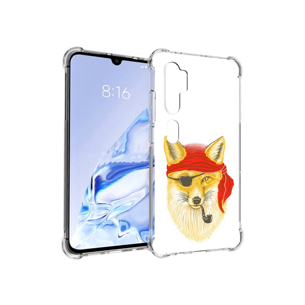 

Чехол MyPads Tocco для Xiaomi Mi Note 10 Pro лиса-пират (PT140314.290.440), Прозрачный, Tocco
