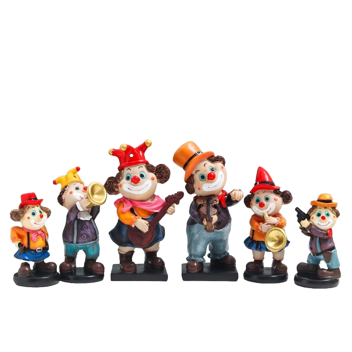 

Сувенир полистоун Клоуны музыканты набор 6 шт h10,5 см, 13,5 см, 16 см