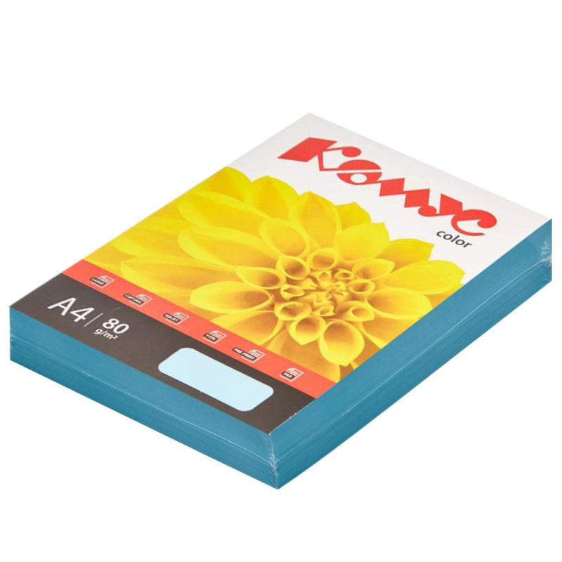 

Бумага цветная Комус Color (голубая пастель), 80г, А4, 500 л, Голубой