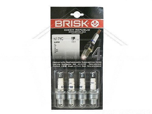 

N17YC свечи BRISK SUPER (Чехия) к-т 4шт.