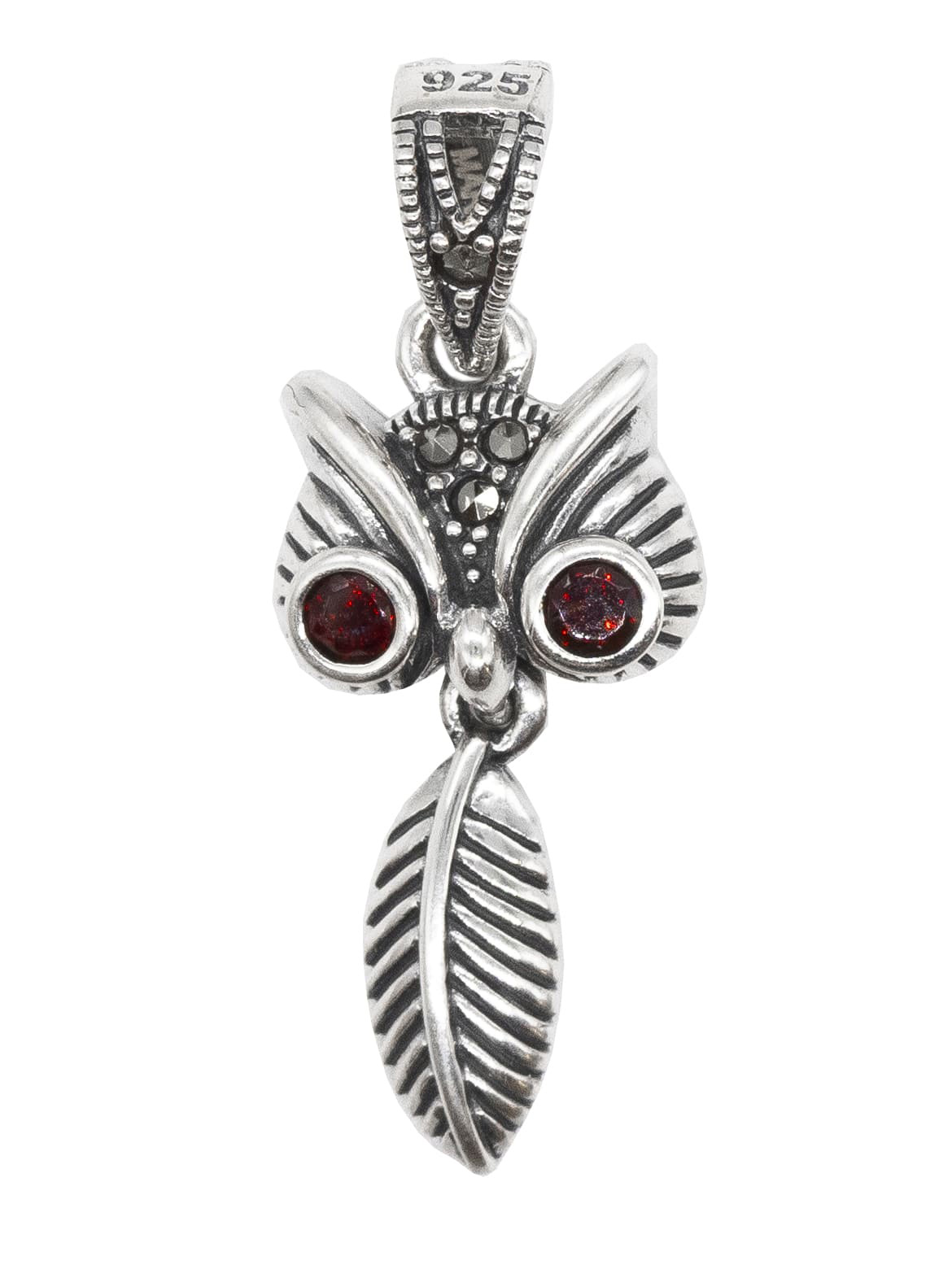 

Кулон из серебра с марказитом/гранатом Марказит HP975, HP975_марказит, гранат