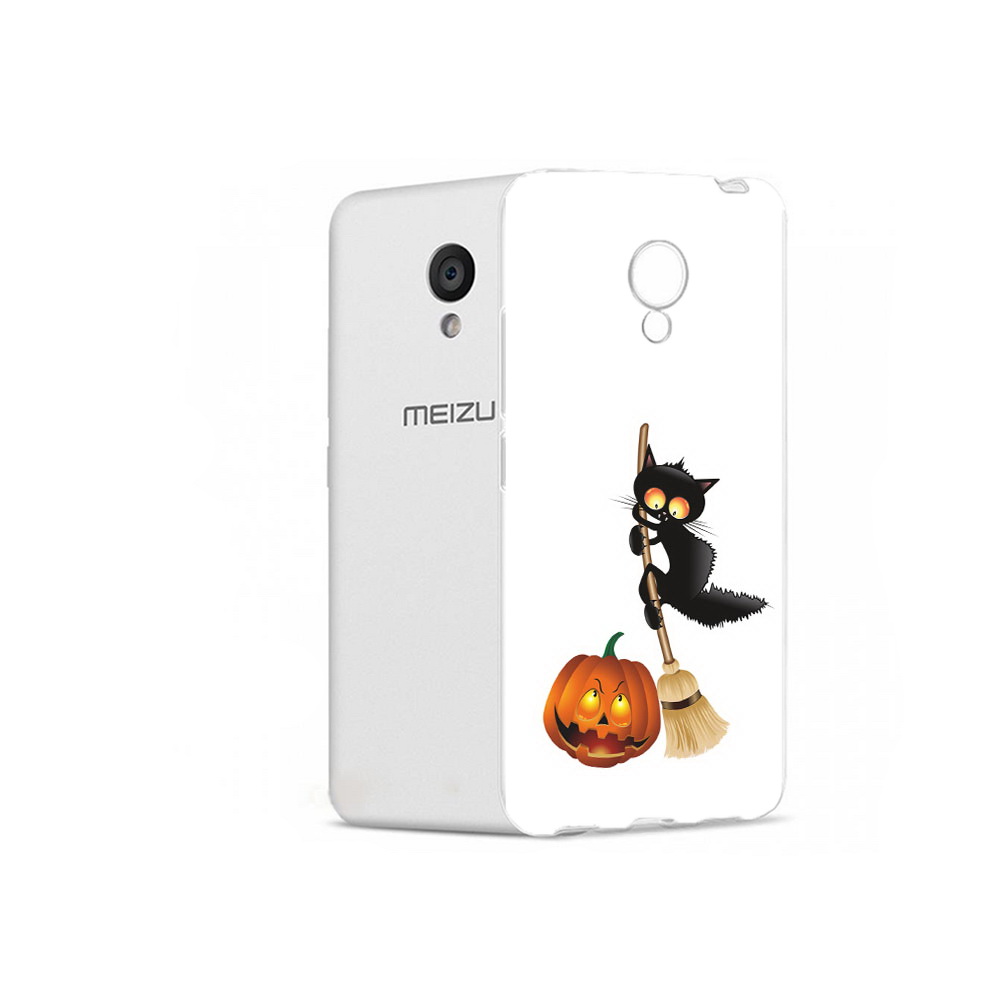 

Чехол MyPads Tocco для Meizu M5 хэлуинский котик (PT62224.82.667), Прозрачный, Tocco
