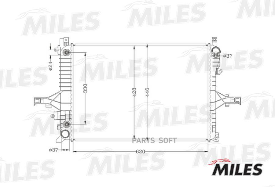 

MILES Радиатор паяный VOLVO S60 2.0-2.5 S80 2.0-2.9 XC70 2.4-2.5 A T 98- NISSENS 65553A AC