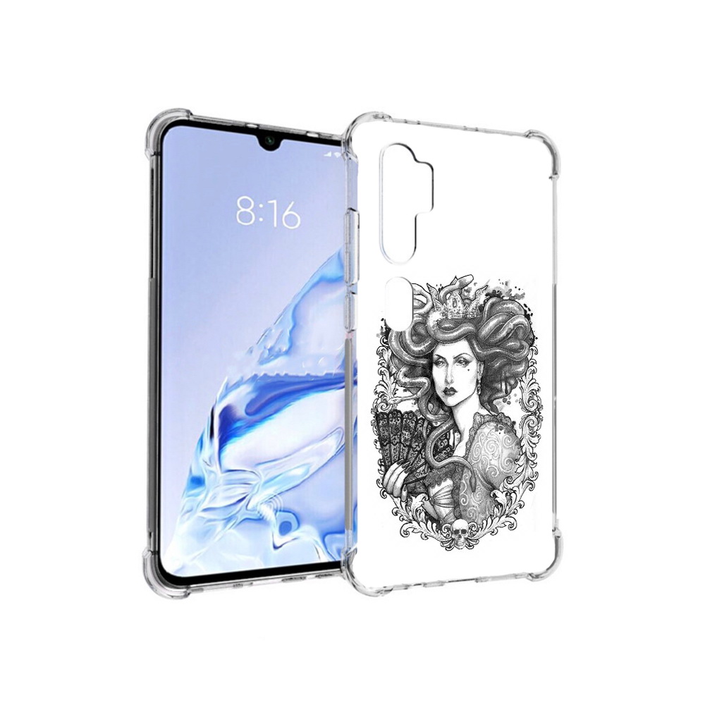 

Чехол MyPads Tocco для Xiaomi Mi Note 10 Pro медуза черно белый (PT140314.290.472), Прозрачный, Tocco