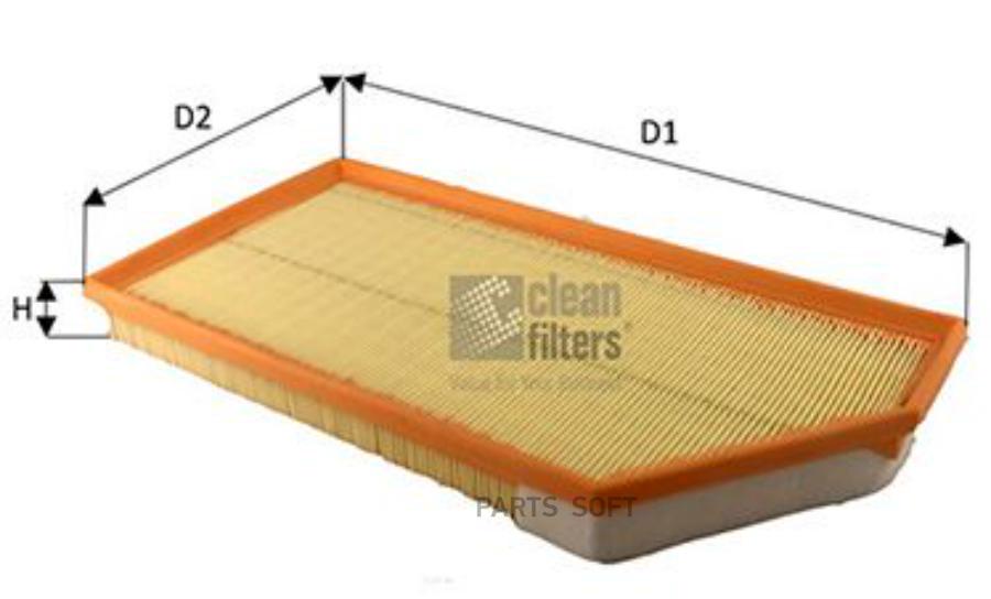 CLEAN FILTERS Фильтр воздушный MERCEDES-BENZ: C-CLASS (A205/C205/S205/W205) C180D/C200D/C2