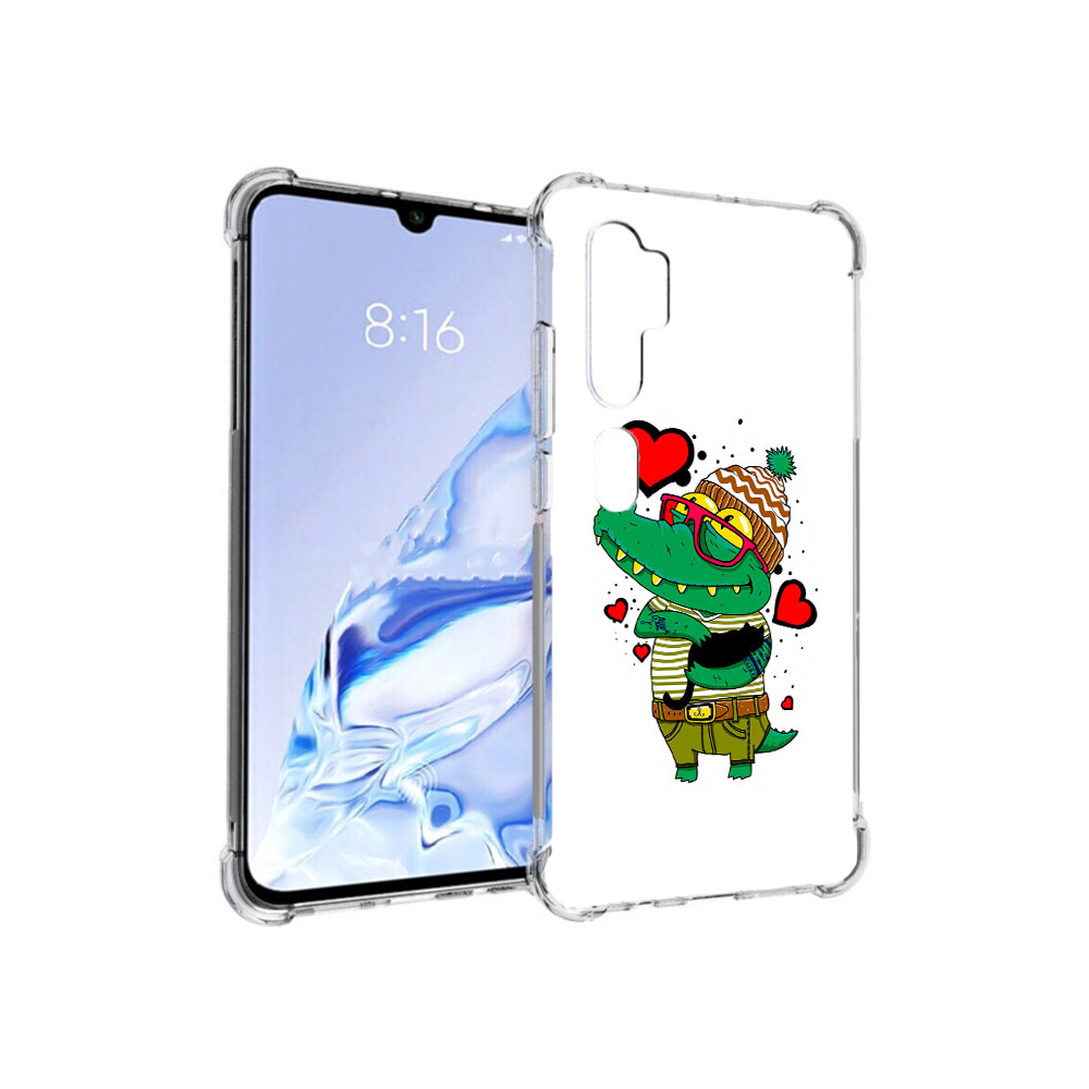 

Чехол MyPads Tocco для Xiaomi Mi Note 10 Pro Влюбленный крокодил (PT140314.290.48), Прозрачный, Tocco