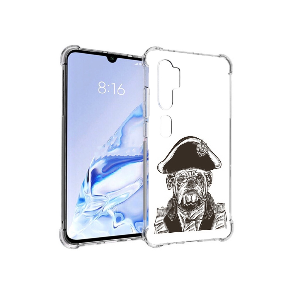 

Чехол MyPads Tocco для Xiaomi Mi Note 10 Pro мопс генерал (PT140314.290.483), Прозрачный, Tocco