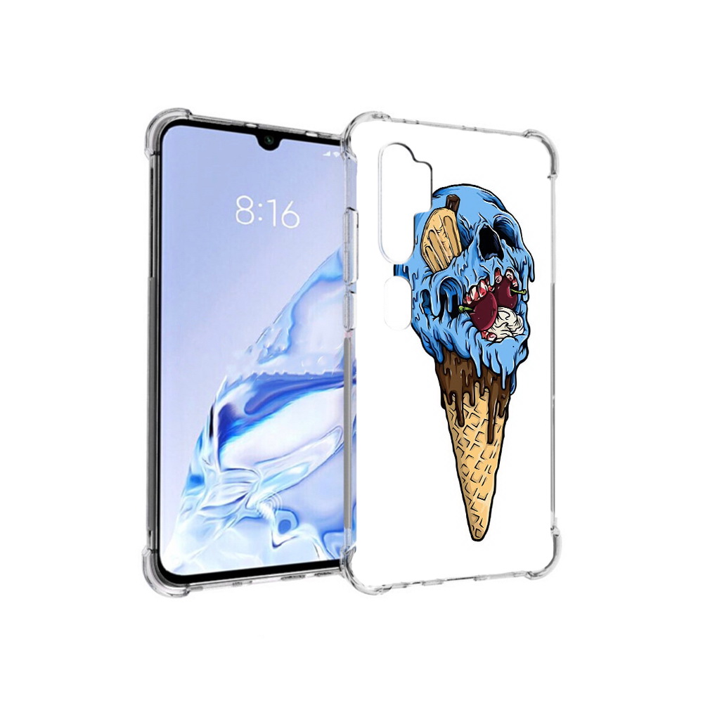 

Чехол MyPads Tocco для Xiaomi Mi Note 10 Pro мороженное череп (PT140314.290.484), Прозрачный, Tocco