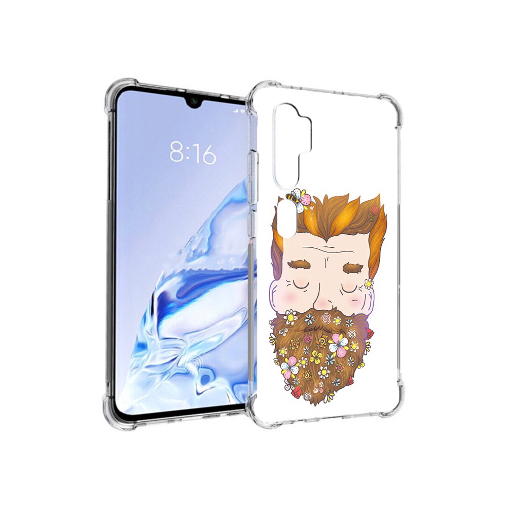 

Чехол MyPads Tocco для Xiaomi Mi Note 10 Pro мужчина с цветами в бороде (PT140314.290.489), Прозрачный, Tocco