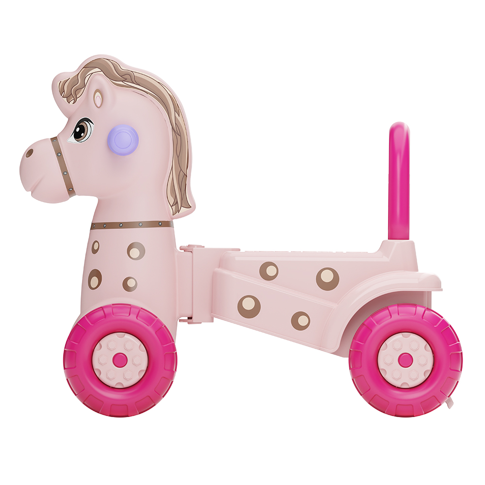 фото Каталка детская альтернатива лошадка розовая