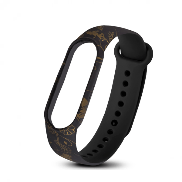 

Ремешок для Mi Band 5 silicon loop, рисунок 29, черно-коричневый