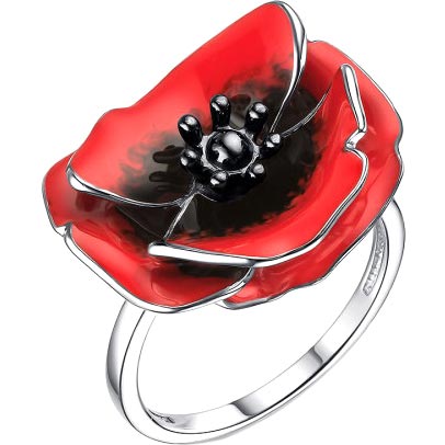 Кольцо из серебра с эмалью р. 18 Dewi 901012622-dv