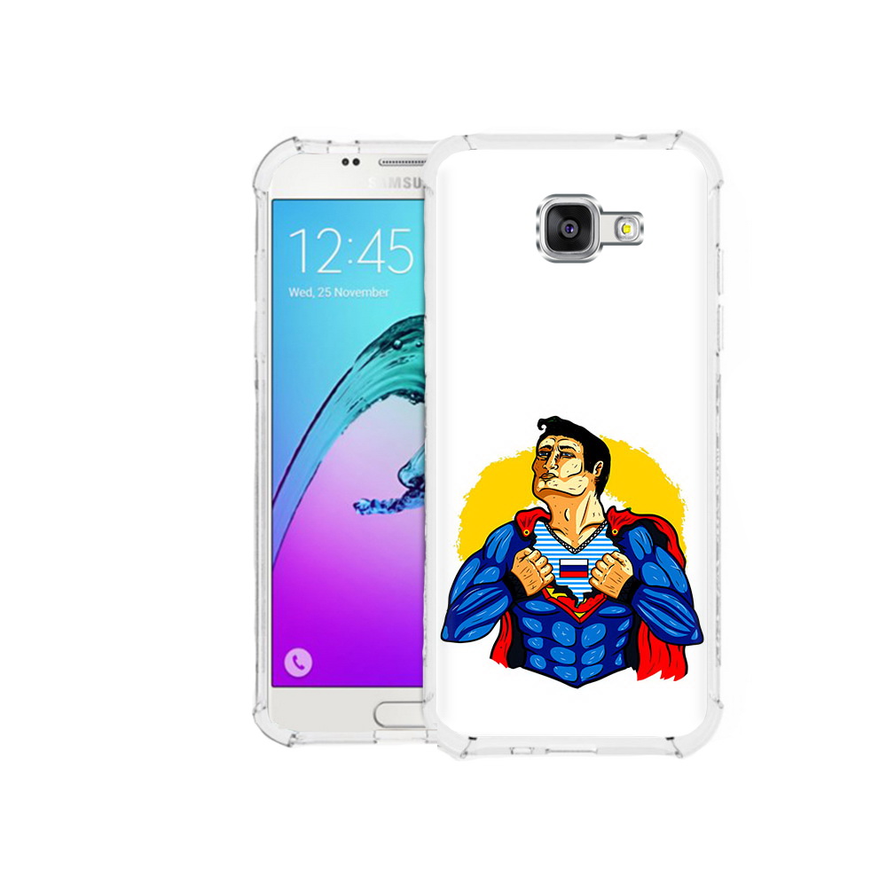 

Чехол MyPads Tocco для Samsung Galaxy A5 (2016) русский супермен (PT25252.581.591), Прозрачный, Tocco