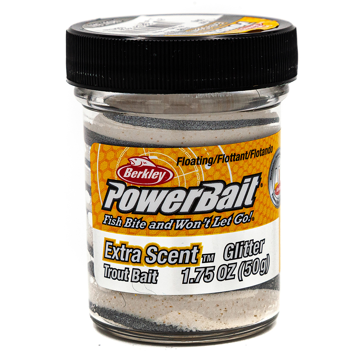 

Форелевая паста BERKLEY PowerBait Extra SCENT Glitter 50 гр Trout Bait, цв. Серебро STBG/S, Серебристый, PowerBait Extra SCENT Glitter