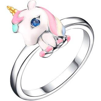 Кольцо из серебра с фианитом р 13 Dewi 901012096-dv 1630₽