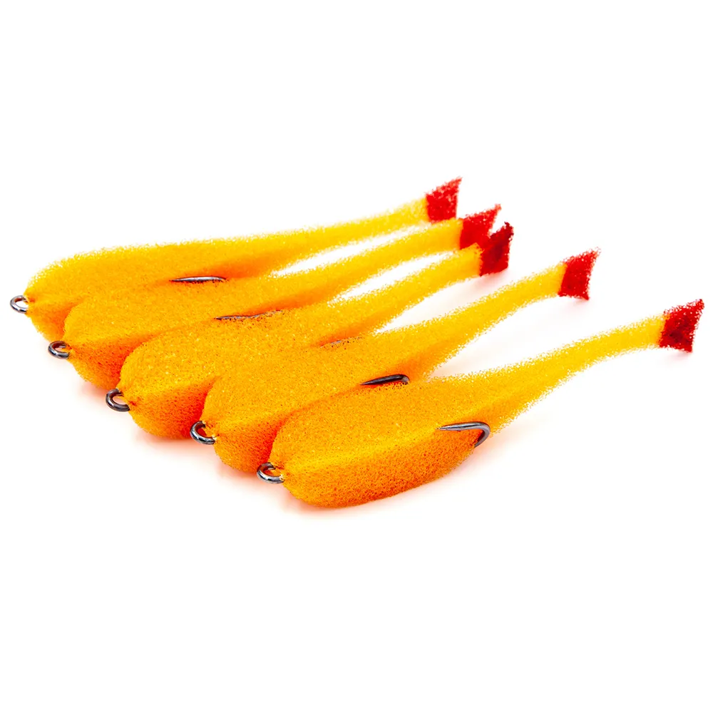 

Поролоновая рыбка (5 шт) Next FA 100 мм, на двойнике, цв. Оранжевый