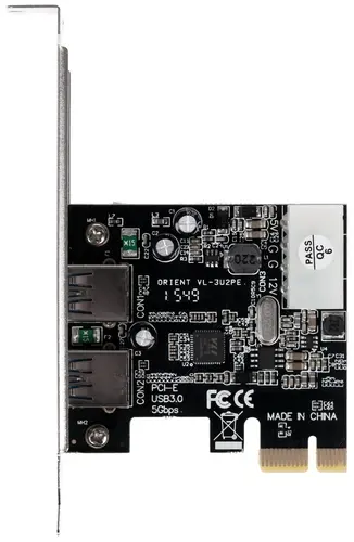 

PCI контроллер USB Orient VL-3U2PE, VL-3U2PE