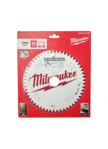 

Диск пильный MILWAUKEE 190x30x2,4x54 по алюминию