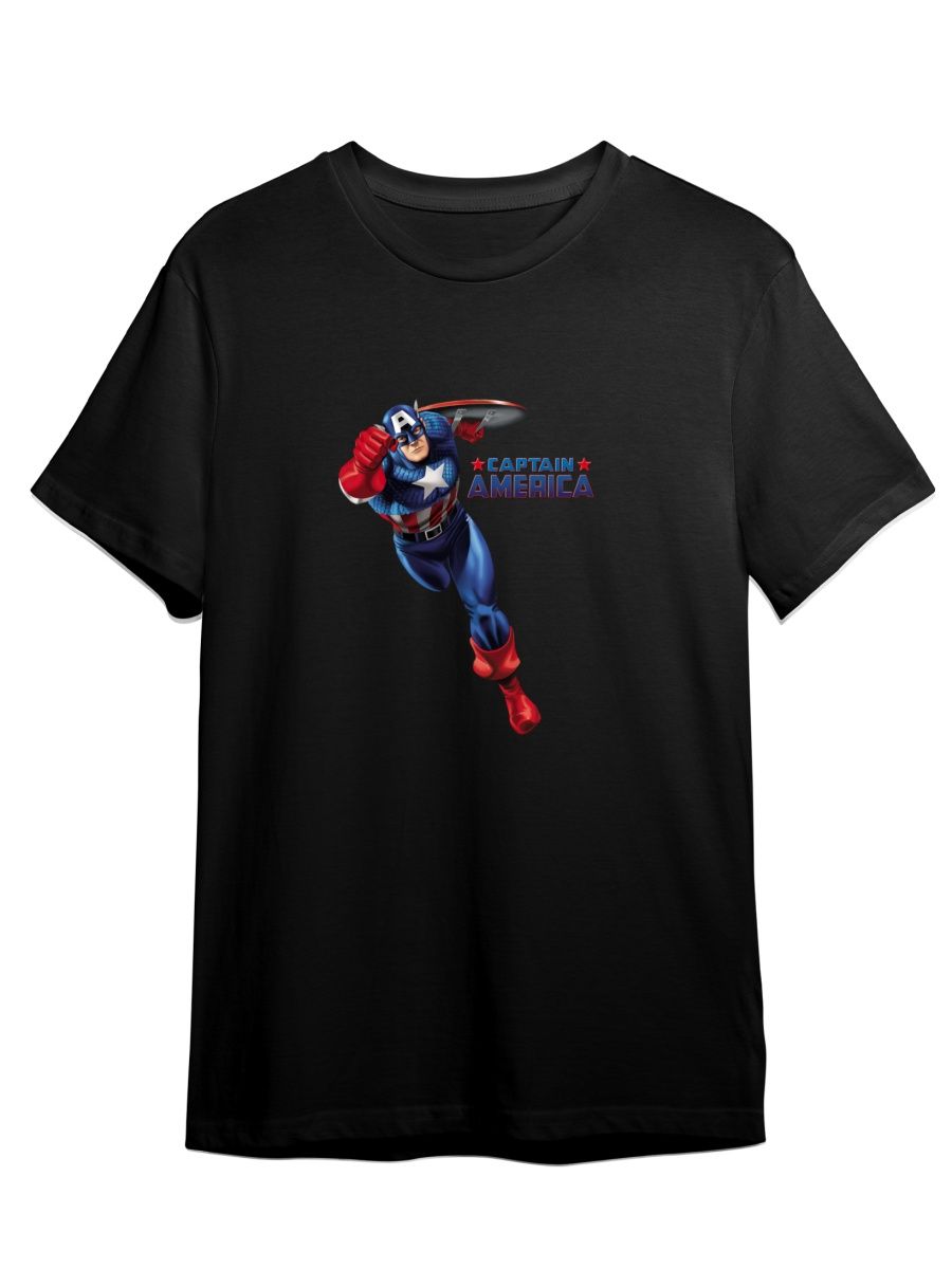 Футболка унисекс СувенирShop Captain America/Капитан Америка 1 черная XS (42-44)