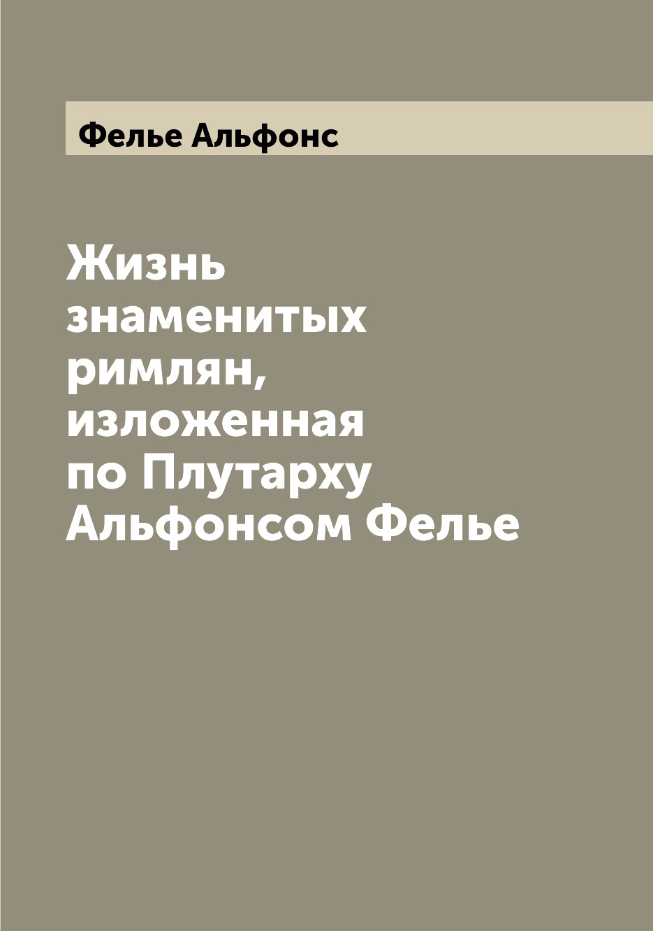 

Книга Жизнь знаменитых римлян, изложенная по Плутарху Альфонсом Фелье