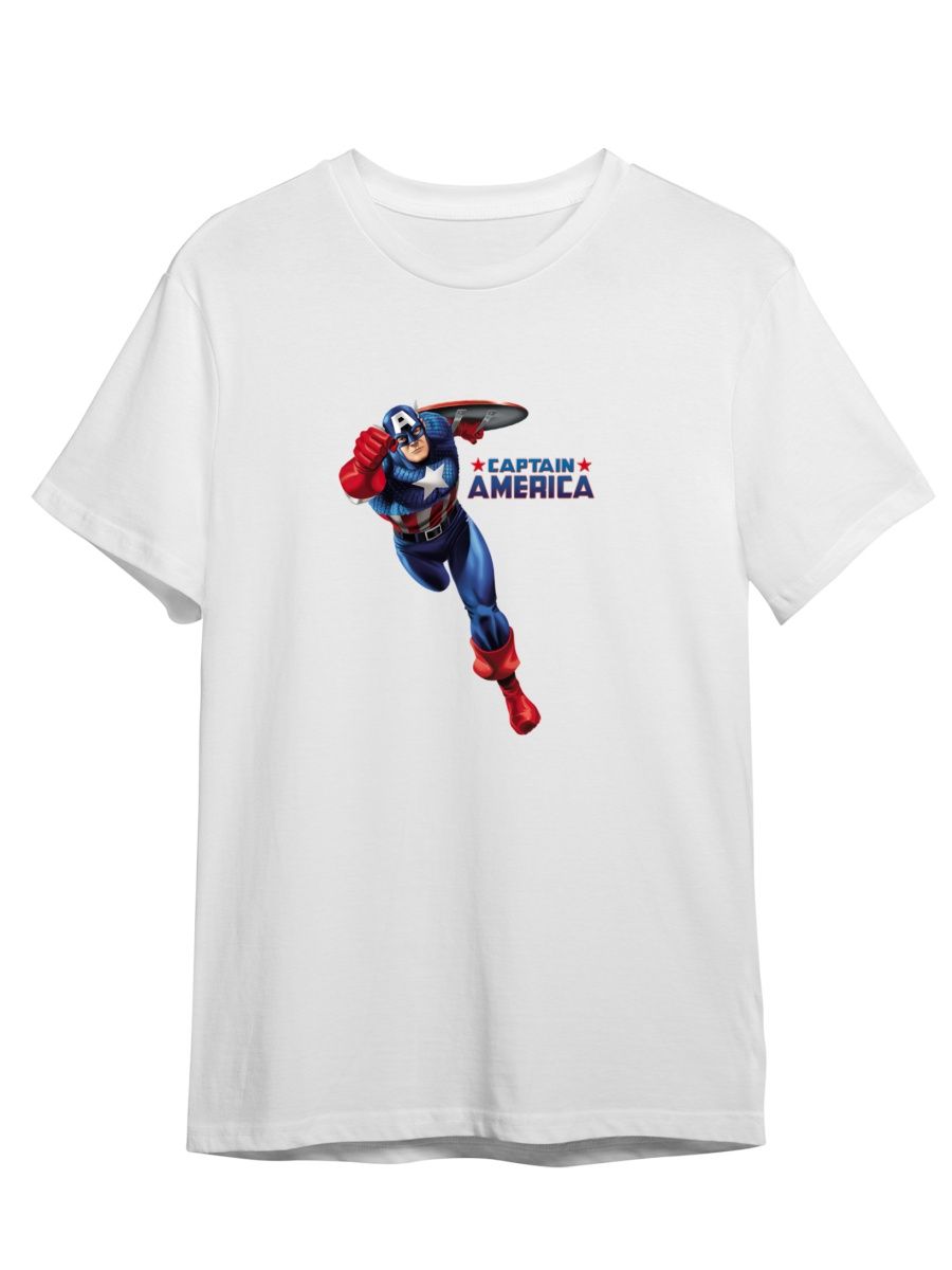 

Футболка унисекс СувенирShop Captain America/Капитан Америка 1 белая 3XL (56-58), "Captain America/Капитан Америка" 1