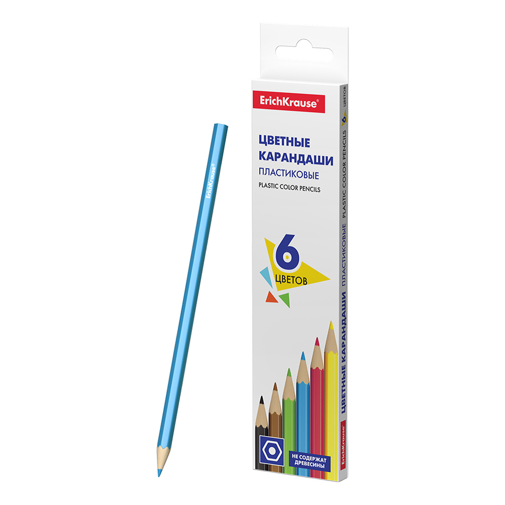 

Карандаши цветные ErichKrause Basic 6 цветов, Разноцветные
