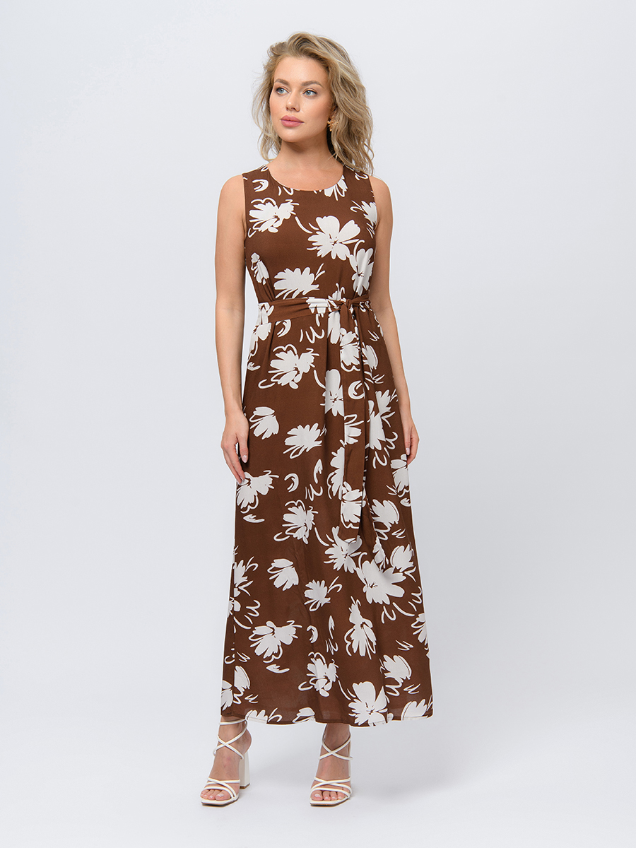 

Платье женское 1001dress 0101572RB коричневое 48, Коричневый, 0101572RB