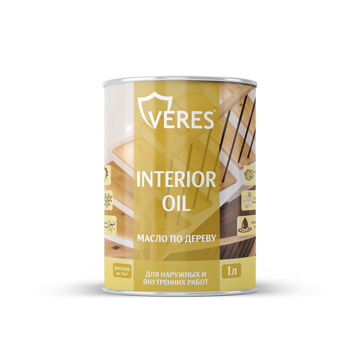 Масло для дерева Veres Interior Oil, 1 л, дуб масло детское для тела после купания 115мл