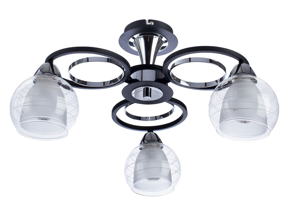

Люстра GINEVRA A1604PL-3BK Черный/Прозрачный, GINEVRA A1604PL-3BK Черный