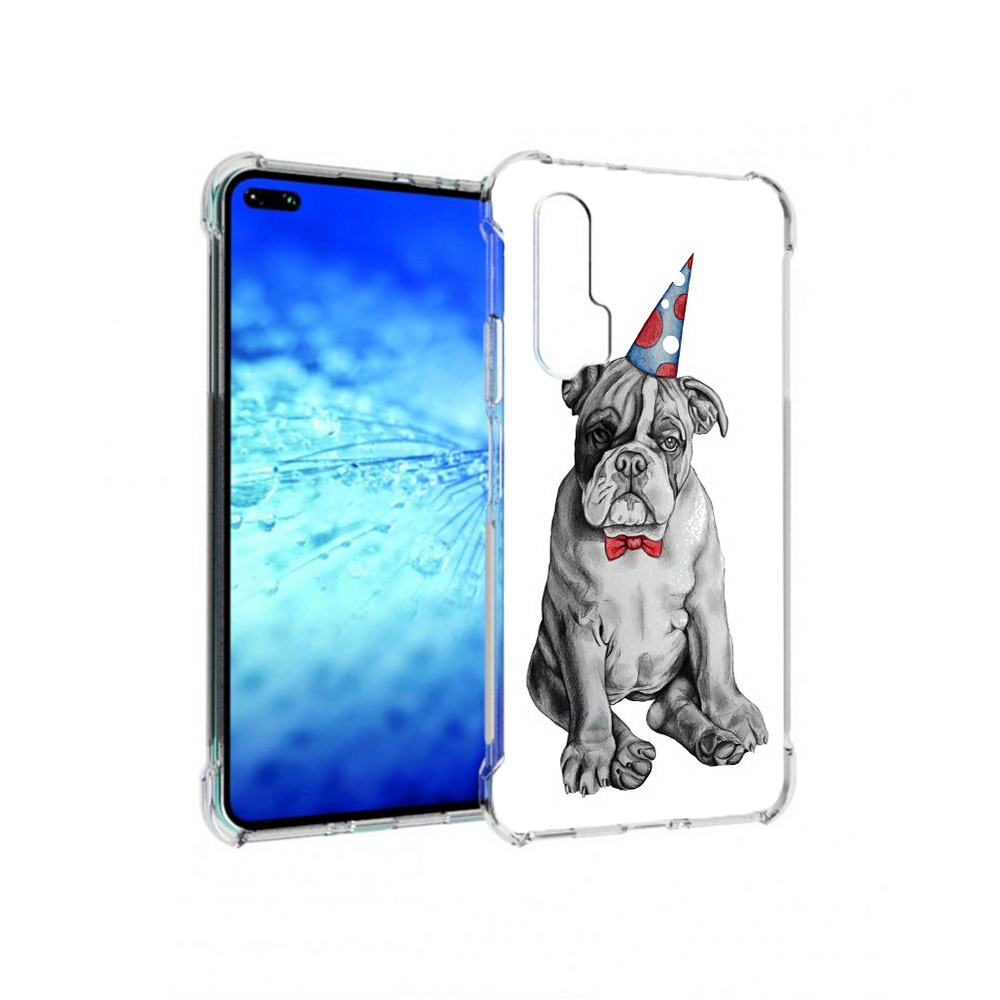 

Чехол MyPads Tocco для Huawei View 30 Pro праздничный щенок (PT145237.17.554), Прозрачный, Tocco