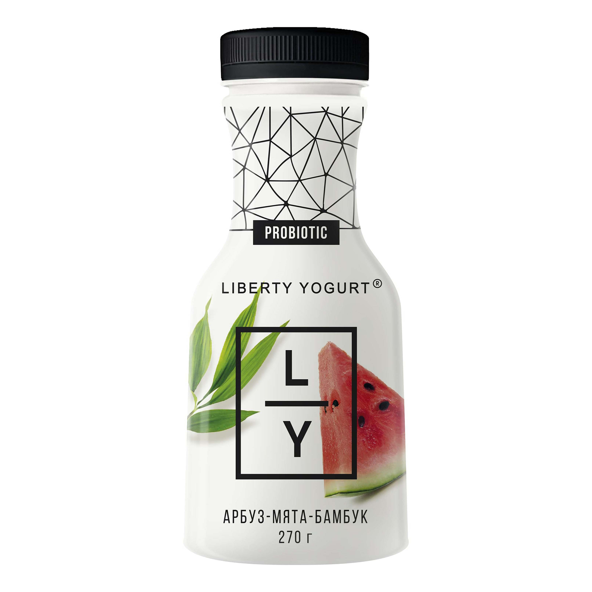 Йогурт питьевой Liberty Yogurt арбуз-мята-бамбук 2% 270 г