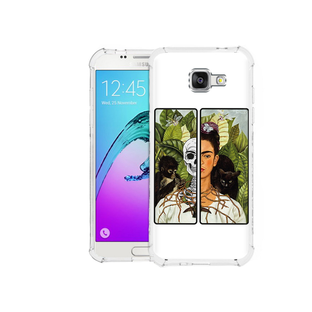 Чехол MyPads Tocco для Samsung Galaxy A5 (2016) сдвоенная картинка девушка скелет