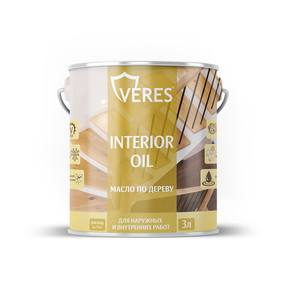 Масло для дерева Veres Interior Oil, 3 л, тик