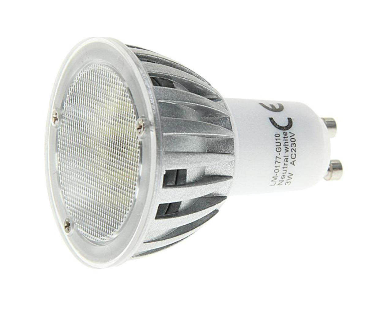 

Лампа светодиодная GU10 3W(25W) 220V холодный MEGA LIGHTING LM-0177NW-GU10