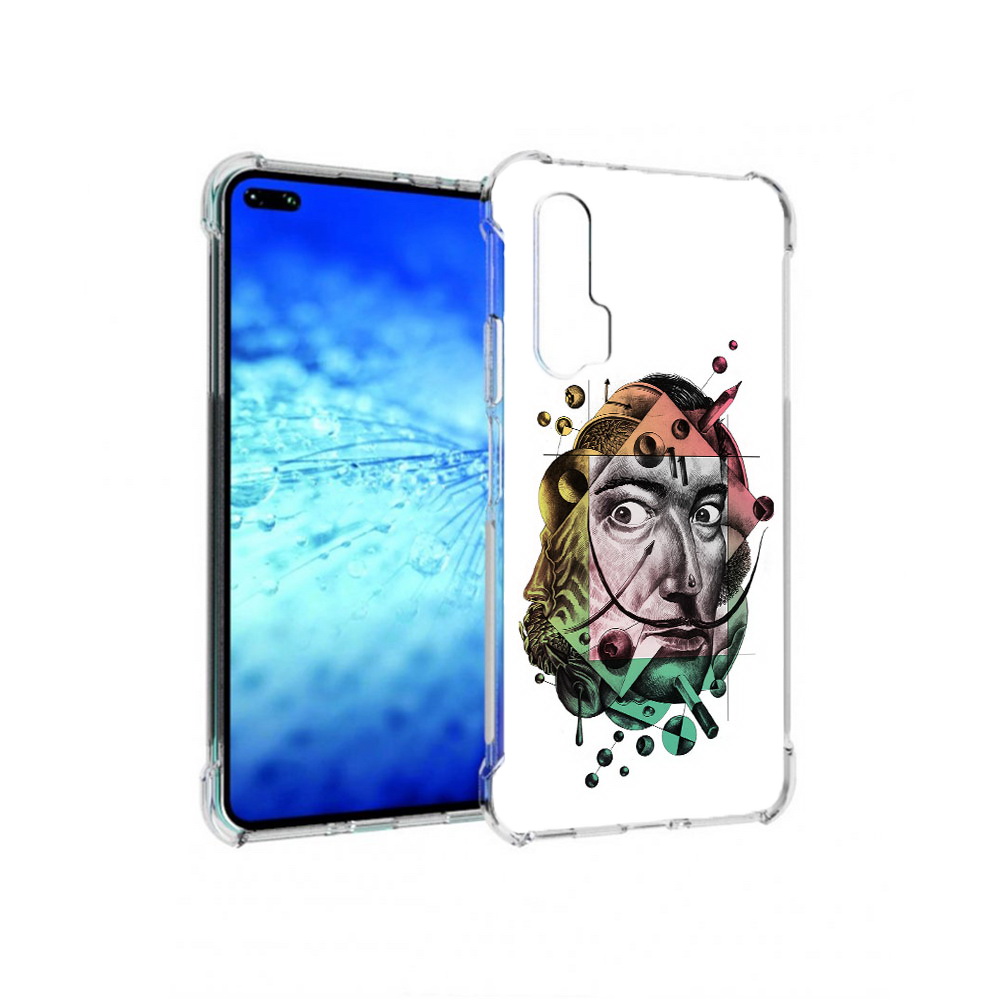 

Чехол MyPads Tocco для Huawei View 30 Pro разноцветное лицо абстракция (PT145237.17.570), Прозрачный, Tocco