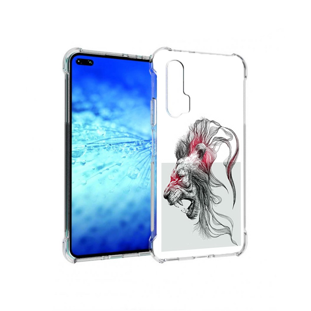 

Чехол MyPads Tocco для Huawei View 30 Pro разъяренный лев (PT145237.17.576), Прозрачный, Tocco