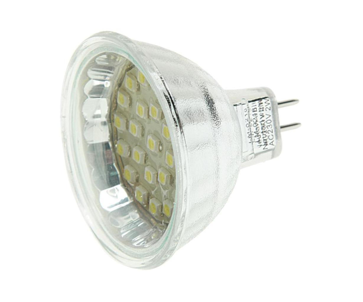 Лампа светодиодная MR16 2W(20W) 220V холодный MEGA LIGHTING LM-0216NW-MR16